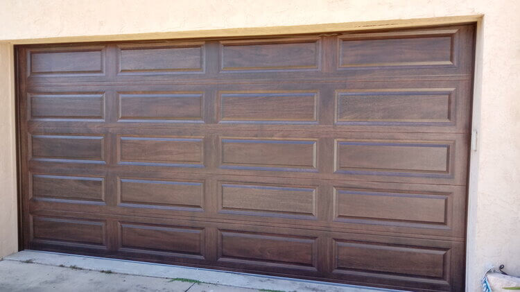 dark brown garage door