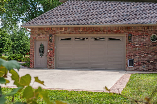 front view of garage door