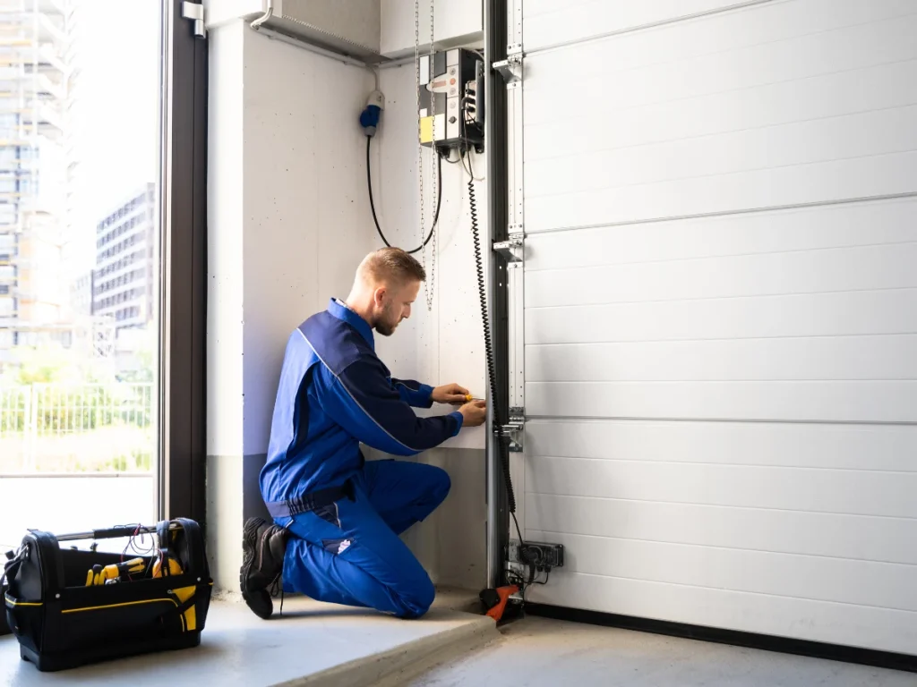 a technician doing expert garage roller door repair